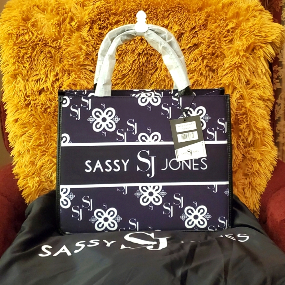 Sassy Jones Montego Signature Logo Canvas Handbag